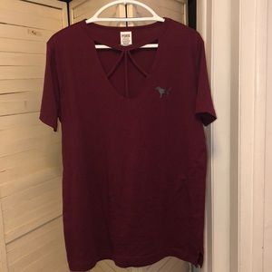 PINK cut out T-Shirt